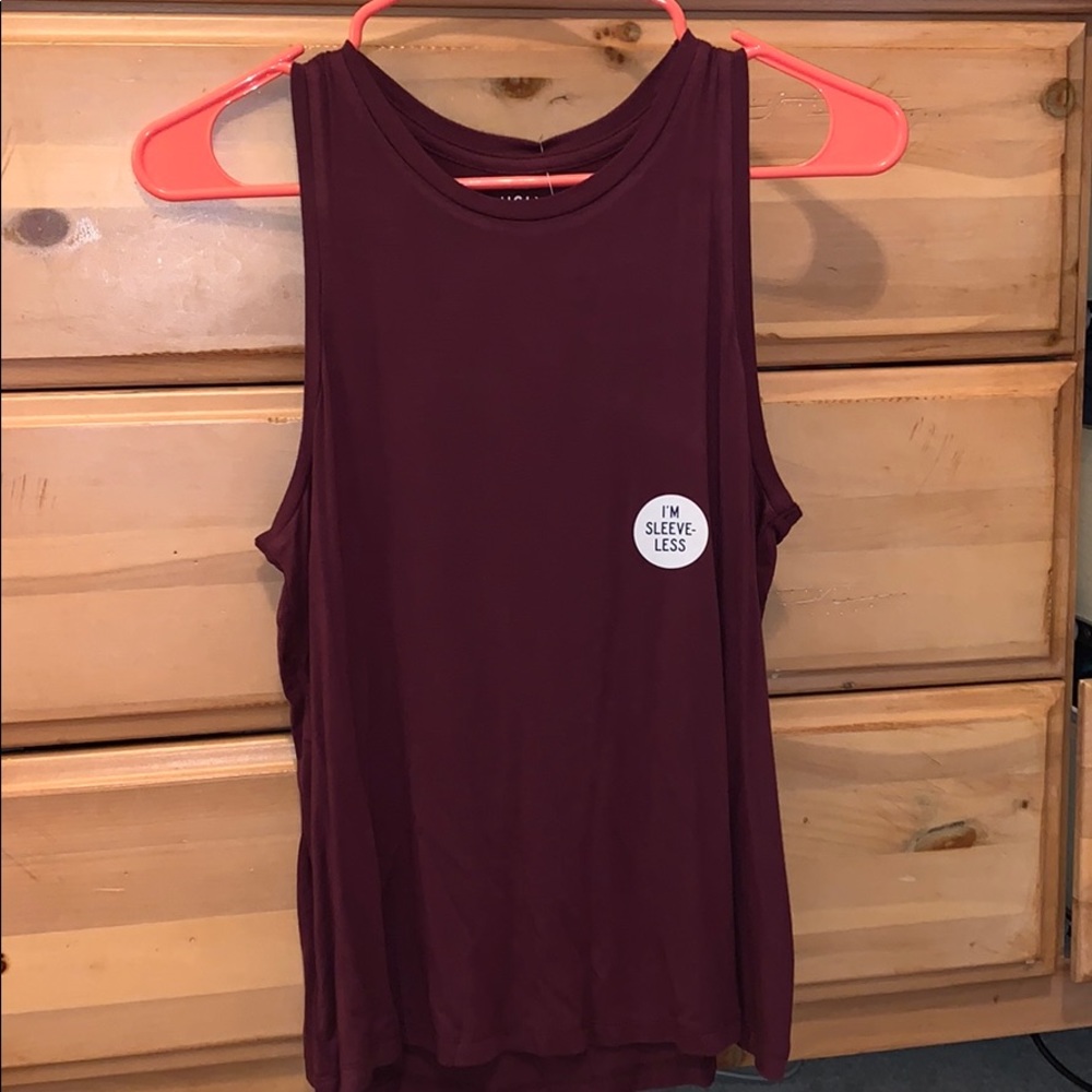 Maroon Sleeveless Tank